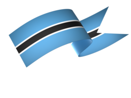 Botswana Flagge Element Design National Unabhängigkeit Tag Banner Band png