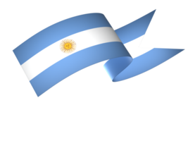 Argentina flag element design national independence day banner ribbon png