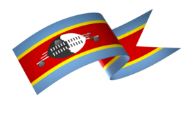 Eswatini bandeira elemento Projeto nacional independência dia bandeira fita png