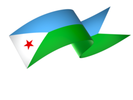 djibouti bandeira elemento Projeto nacional independência dia bandeira fita png