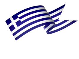 Greece flag element design national independence day banner ribbon png