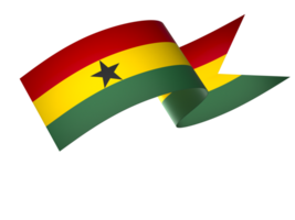 Ghana flag element design national independence day banner ribbon png