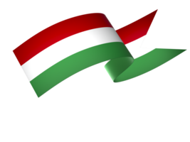 Hungary flag element design national independence day banner ribbon png