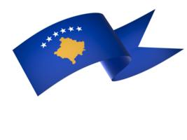 kosovo Flagge Element Design National Unabhängigkeit Tag Banner Band png