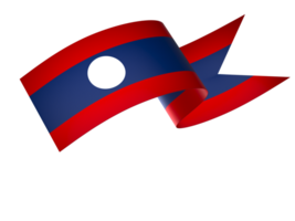 Laos bandeira elemento Projeto nacional independência dia bandeira fita png