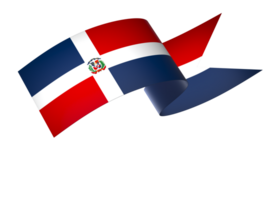Dominican Republic flag element design national independence day banner ribbon png