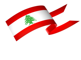 Lebanon flag element design national independence day banner ribbon png