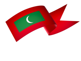 Maldives drapeau élément conception nationale indépendance journée bannière ruban png
