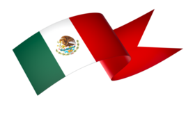 mexico flagga element design nationell oberoende dag baner band png