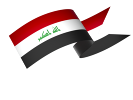 Iraq flag element design national independence day banner ribbon png