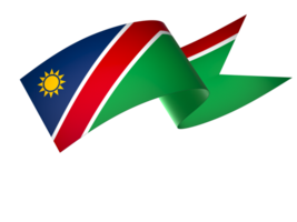 Namibia flag element design national independence day banner ribbon png