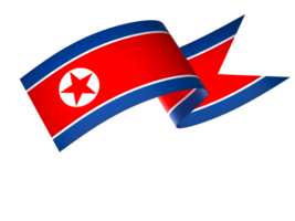 norte Corea bandera elemento diseño nacional independencia día bandera cinta png