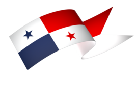 Panama flag element design national independence day banner ribbon png