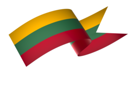 Lithuania flag element design national independence day banner ribbon png