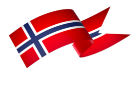 Norway flag element design national independence day banner ribbon png