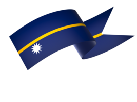 Nauru flag element design national independence day banner ribbon png