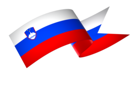 Slovenia flag element design national independence day banner ribbon png