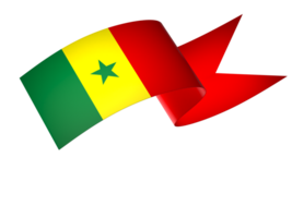 Senegal bandiera elemento design nazionale indipendenza giorno bandiera nastro png