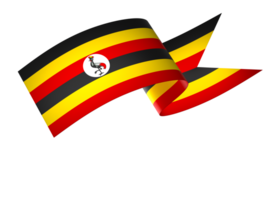Uganda bandiera elemento design nazionale indipendenza giorno bandiera nastro png