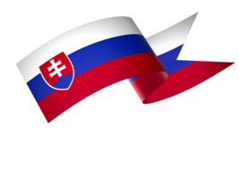 Slovakia flag element design national independence day banner ribbon png