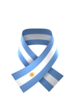 Argentina flag element design national independence day banner ribbon png