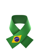 Brazil flag element design national independence day banner ribbon png