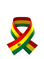 Bolivia flag element design national independence day banner ribbon png