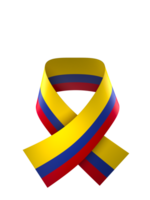 Colombia flag element design national independence day banner ribbon png