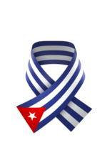 Cuba bandiera elemento design nazionale indipendenza giorno bandiera nastro png