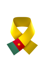 Cameroon flag element design national independence day banner ribbon png