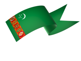 Turkmenistán bandera elemento diseño nacional independencia día bandera cinta png