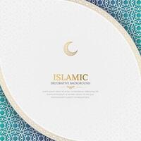 Islamic decorative colorful greeting card background vector