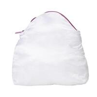 bandolera unicornio Mensajero niños bolso almacenamiento billetera bolso bolso bebé muchachas aislado en un blanco antecedentes. cremallera y hombro correas lona colegio mochila. parte superior vista. foto