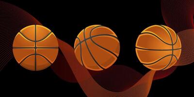 Different angle and side of ball for basketball vector illustration