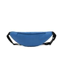 Fashion unisex business Waist Belt Blue Business Office Banana Bag bumbag with zipper for men on isolated White Background in side, mock up. clipping path included. photo