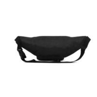 Fashion unisex business Waist Belt Black Business Office Banana Bag bumbag with zipper for men on isolated White Background in side, mock up. clipping path included. photo