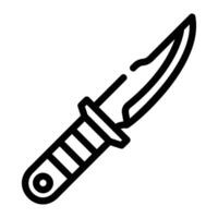 knife Line Icon Background White vector