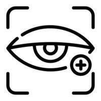 eye Line Icon Background White vector