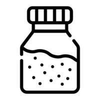 jar Line Icon Background White vector