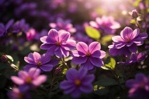 AI generated Violet Flower Wallpaper photo