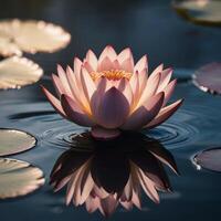 AI generated Lotus Flower Wallpaper photo