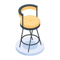 Modern Furniture Isometric Icon vector