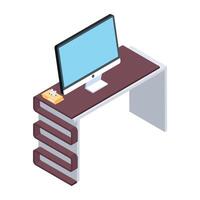 Depicting Workspace Furniture vector