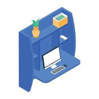 Modern Furniture Isometric Icon vector