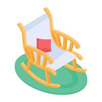 Room Furniture Isometric Icon vector