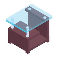 Room Furniture Isometric Icon vector