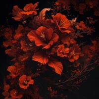 AI generated Hibiscus Flower Wallpaper photo