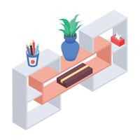 Modern Furniture Isometric Icon vector