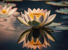 AI generated Lotus Flower Wallpaper photo