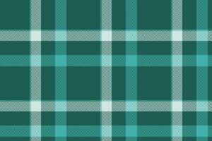 Plaid background, check seamless pattern in green. Vector fabric texture for textile print, wrapping paper, gift card or wallpaper.